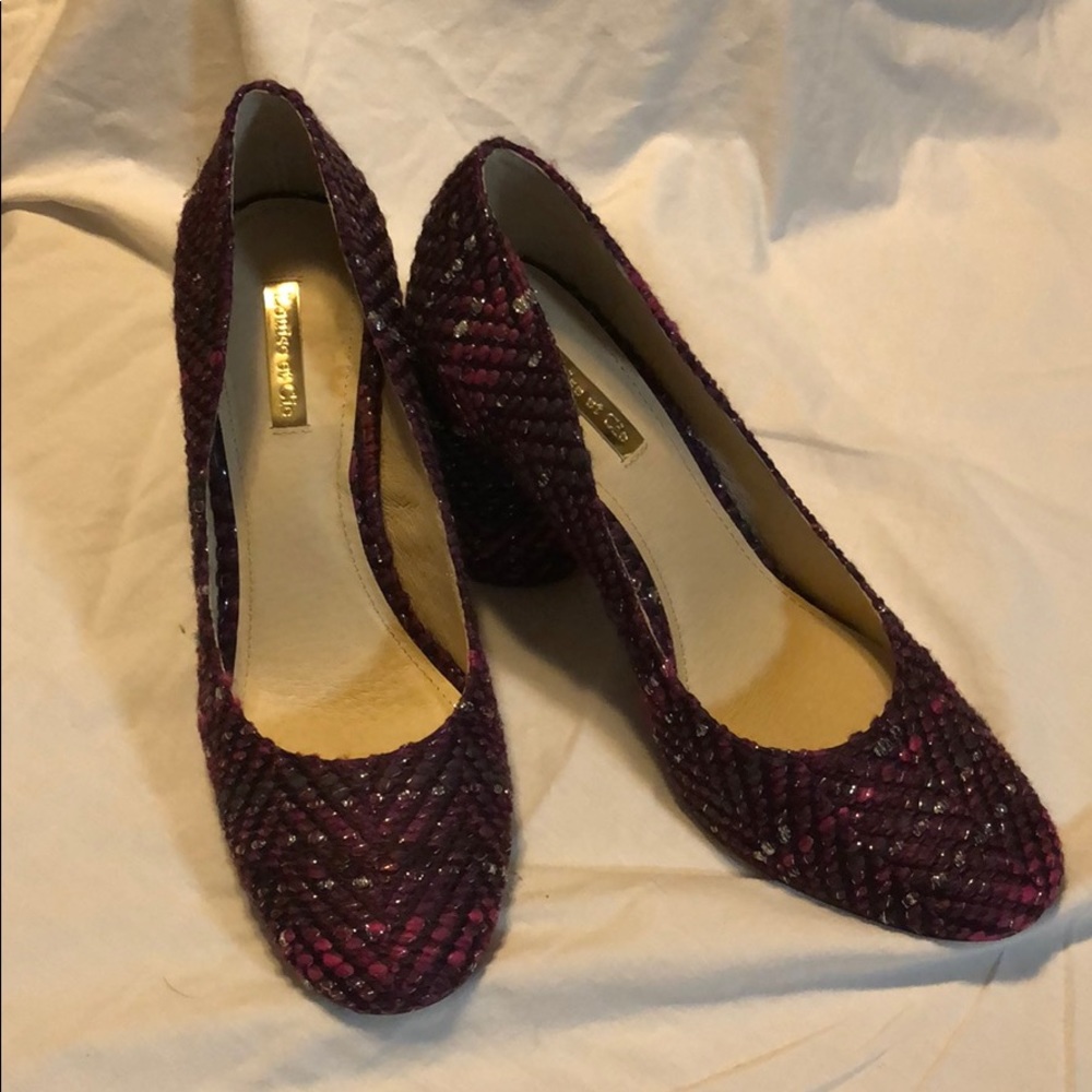 NWOB block Louise et Cie Jayant wool pumps